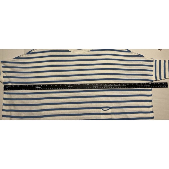 mer sea MERSEA Catalina Sweater Shirt Top One Size Stripes French Blue White GUC - Picture 12 of 16